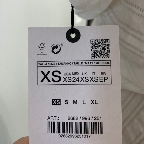 ZARA MIDI ASYMMETRIC TOP WITH KNOT V-NECK XS - Picture 6 of 7